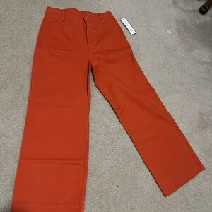 Rust Orange Wide-Leg Pants